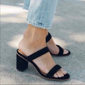 Soludos Ines Black Suede Heels
